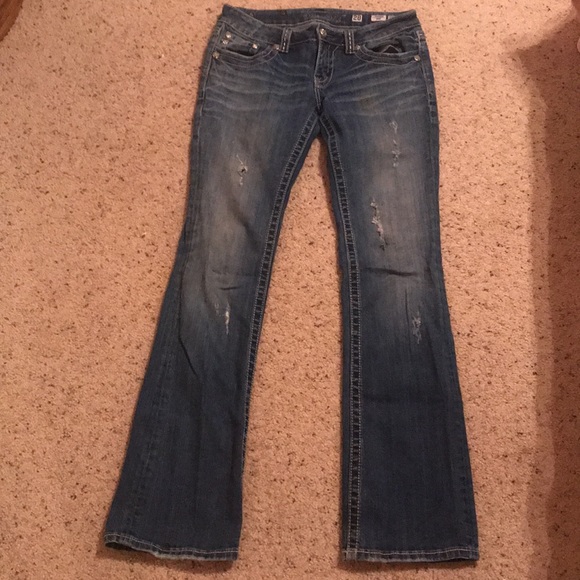 Miss me jeans unique cute bling  cow print flap pockets size 28 - Picture 10 of 16